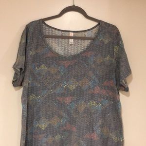 Grey Lularoe classic tee size 2xl